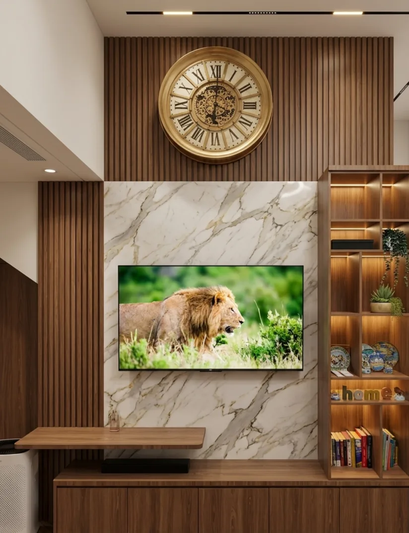 Backdrop TV Kayu Modern