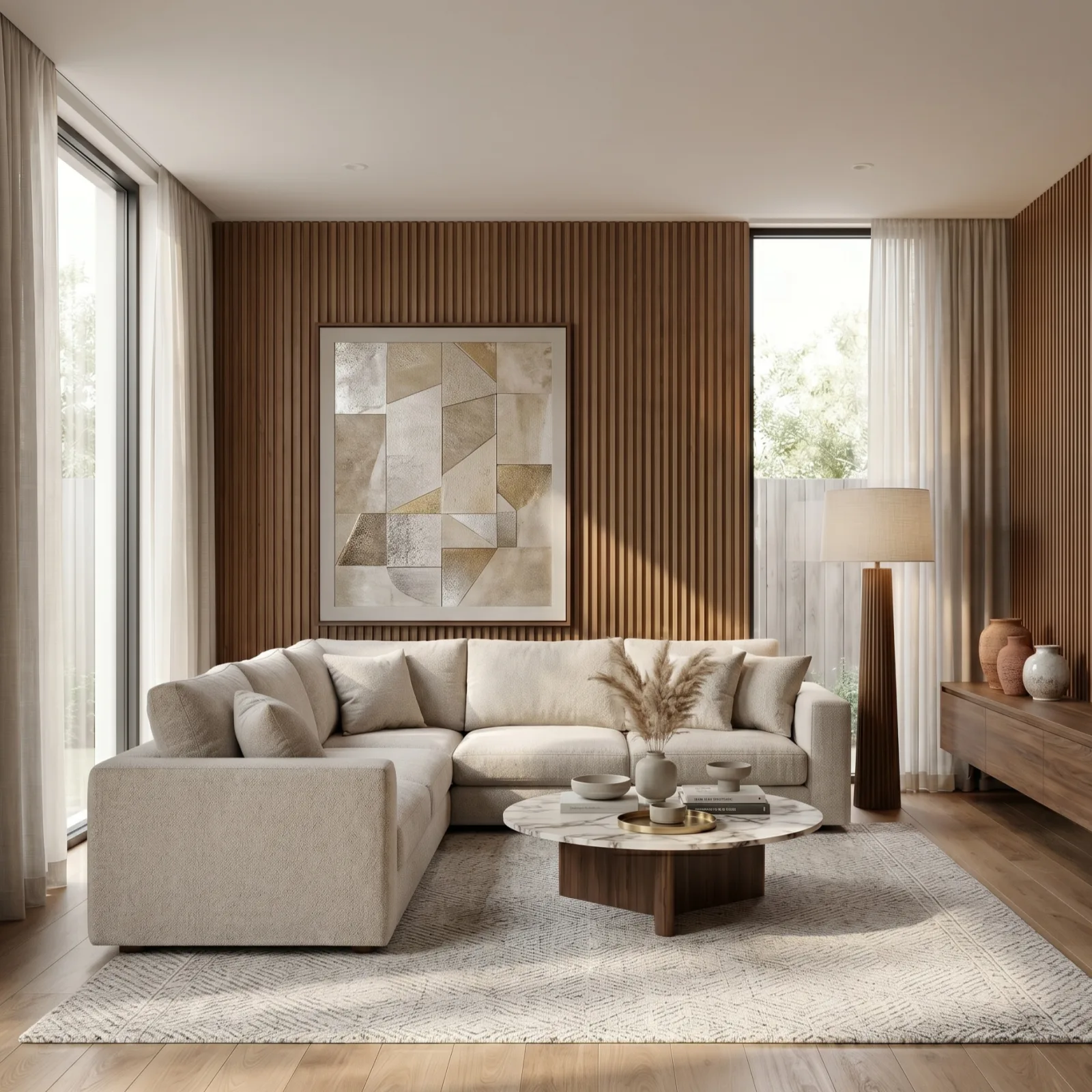 Living Room Panel Kayu