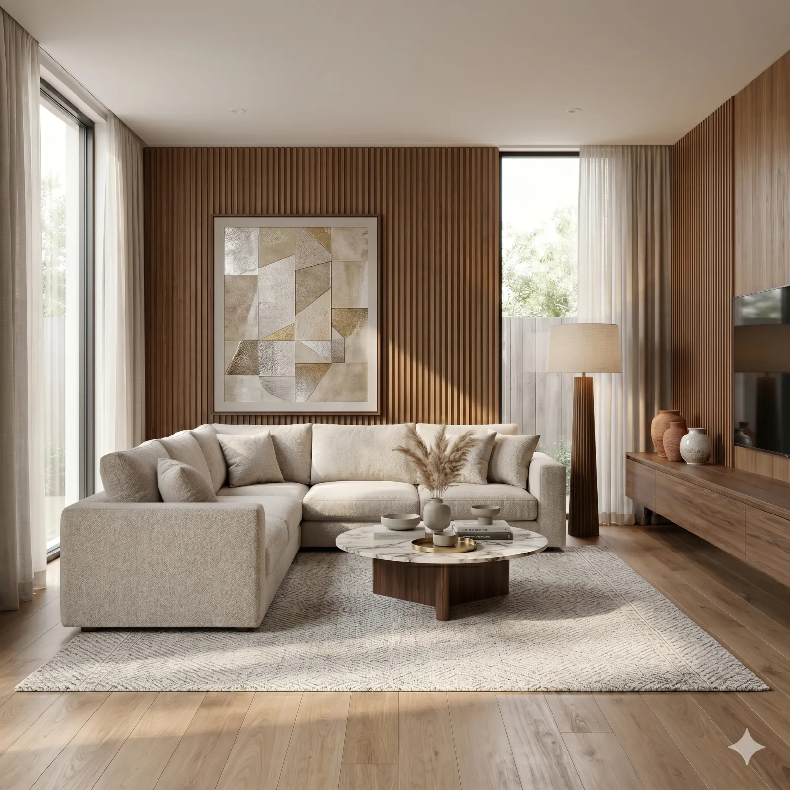 Living Room Panel Kayu